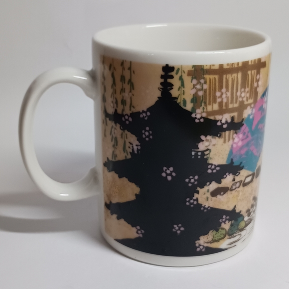 Starbucks Kyoto Mug Coffee Cup 2009 Artsy Design Series Japan City Geisha Temple - Picture 3 of 7